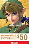Nintendo eShop prepaid card $50 US