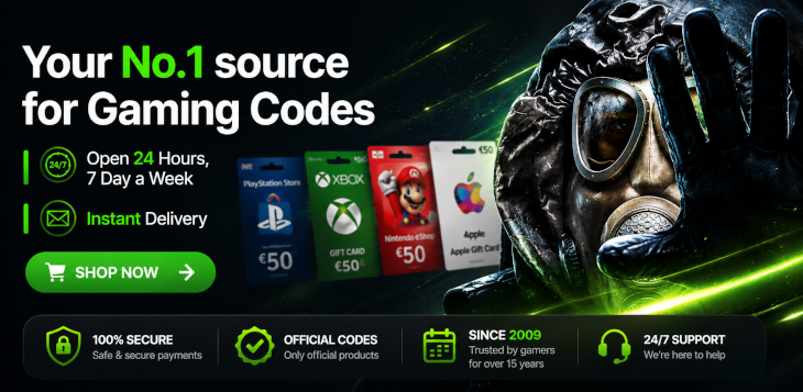 Your No.1 source for Gaming Codes. Open 24 Hours, 7 Day a Week. Fast Email Delivery.